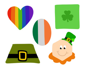 Preview of St. Patrick's Day 2D Shapes Clipart BUNDLE