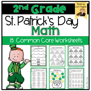 Preview of St. Patrick's Day 2nd Grade Math Printables