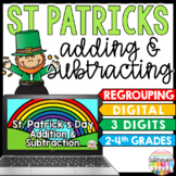 St. Patrick's Day 3 Digit Addition and Subtraction With Re