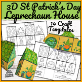 St. Patrick's Day Craft 3D Leprechaun House Templates & Ac