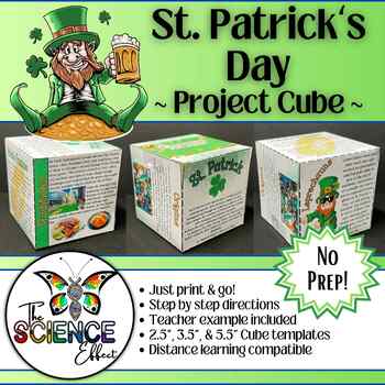 Preview of St. Patrick's Day ~ 3D Research Project Cube