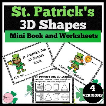 Preview of St. Patrick's Day 3D Shapes Worksheets and Mini Book: 3D Shapes