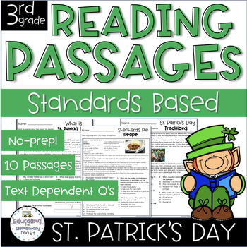Preview of St. Patrick's Day 3rd Grade Reading Comprehension Passages & Questions