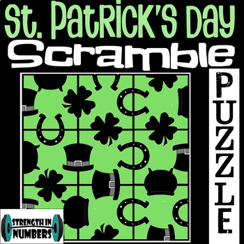 Preview of St. Patrick's Day 3x3 SCRAMBLE Logic Puzzle Brain Teaser