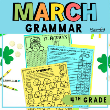 Preview of St. Patrick's Day 4th Grade Grammar and Morning Work Activities and Worksheets
