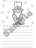 St. Patrick's Day 5 Coloring Writing Pages Prompts Sentenc