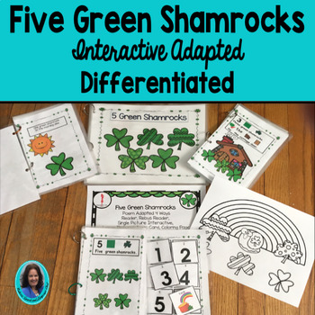 Preview of St. Patrick's Day 5 Green Shamrocks March Poem Interactive Circle Time