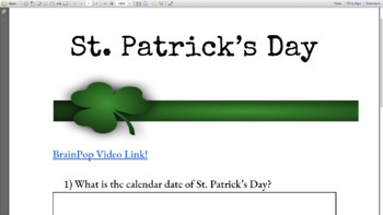 Preview of St. Patrick's Day