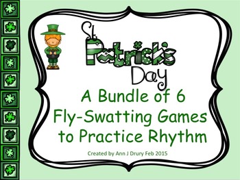 Preview of St Patrick's Day - A Bundle of 6 Fly-Swatting Games to Practice Rhythm