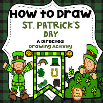 Preview of St. Patrick's Day A How to Draw Directed Drawing Activity | Writing