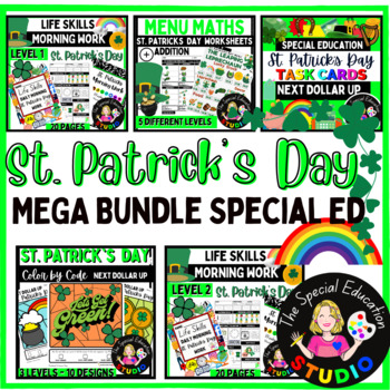 Preview of St. Patrick's Day ACTIVITIES BUNDLE Special Education Differentiated LIFE SKILLS