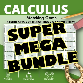 Preview of St. Patrick's Day | AP Calculus SUPER MEGA BUNDLE: Matching Games