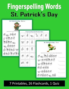 Preview of St. Patrick's Day - ASL Fingerspelling (Sign Language)