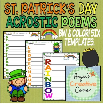 Preview of St Patrick's Day Acrostic Poems