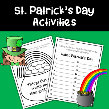 Preview of St. Patrick's Day Activities
