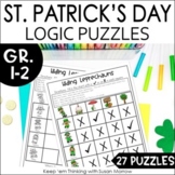 St. Patrick's Day Activities -  27 Beginning Logic Puzzles - 1st and 2nd grade