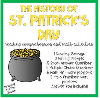 Preview of St. Patrick's Day Reading Passage and Math Practice