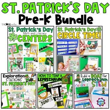 Preview of St. Patrick's  Day Activities Bundle for Preschool