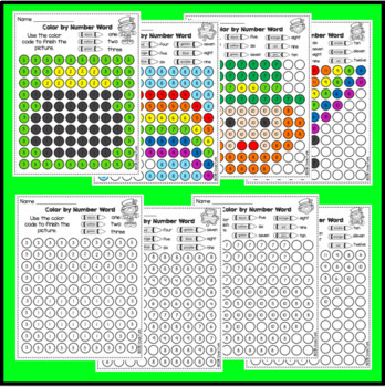 St. Patrick's Day Activities Color By Number Word Worksheets Dab a Dot