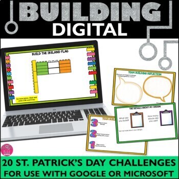 Preview of St. Patrick's Day Activities DIGITAL LEGO Team Building No Prep Early Finishers