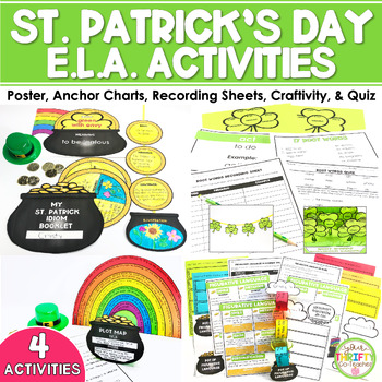 Preview of St. Patrick's Day Activities | Figurative Language & Root Words | Story Map
