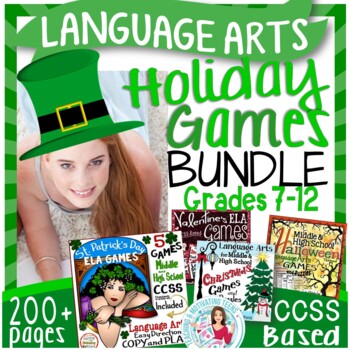 Preview of St. Patrick's Day Activities & Games | Fun ELA Game HOLIDAY BUNDLE