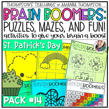 Preview of St. Patrick's Day Activities - No Prep Fast Finishers Puzzles Mazes