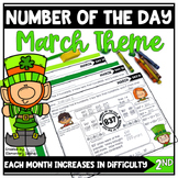 St. Patrick's Day Activities Number of the Day Worksheets 