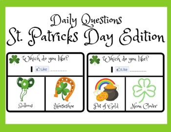 Preview of St. Patrick's Day Activities- Question of the Day