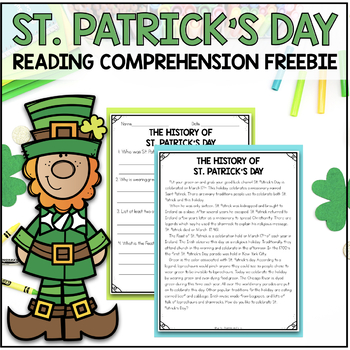Preview of St. Patrick's Day Activities Reading Comprehension Freebie