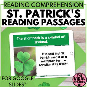 Preview of St. Patrick's Day Activity Reading Passages Comprehension Questions