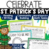 St. Patrick's Day Activities Reading Passages I am Lucky W