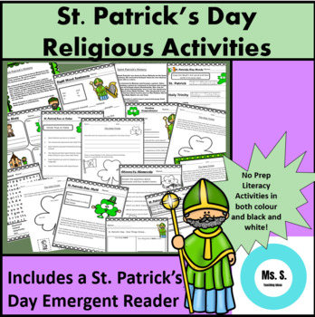 Preview of St. Patrick's Day Activities - Religious History of Saint Patrick Sunday School