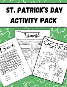 Preview of St. Patrick's Day Activities - St. Patrick's Day Activity Pack