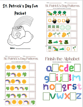Preview of No Prep St. Patrick's Day Activities (Worksheets, Morning Work, Packet, Centers)