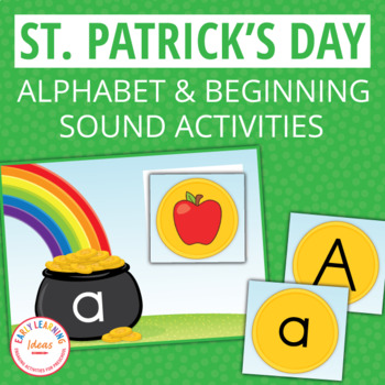 Preview of St. Patrick's Day Fun Literacy Centers Letters & Sounds Phonics Preschool PreK