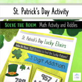 St. Patrick's Day Activity 3-Digit Addition Math w/ Regrou