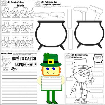St. Patrick's Day Activity Craft Unit : Spelling Writing Fun Lined ...