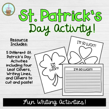 Preview of St. Patrick's Day Activity | Four Leaf Clover | Writing Activity | Google Slides