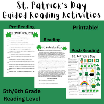 Preview of St. Patrick's Day Activity - Informational Reading Comprehension (Print+Digital)