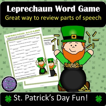 Preview of St Patrick's Day Parts of Speech Review - Leprechaun Story