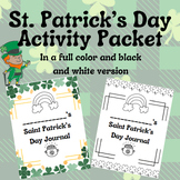 St. Patricks Day Activity Packet with Coloring Pages, Math