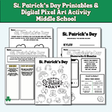 St Patricks Day Activity Packet Printable & Pixel Art Goog