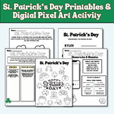 St Patricks Day Activity Packet Printables & Pixel Art Goo