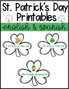 Preview of St. Patrick's Day Activity |  Printable Kindness Clovers |  English & Spanish