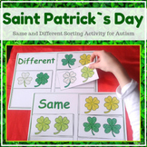 St Patrick`s Day Activity | Same and Different Sorting for Autism