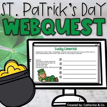 Preview of St. Patrick's Day Activity | WebQuest, Research and Reading for March