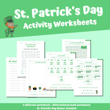 Preview of St. Patrick's Day Activity Worksheets - No Prep Activities