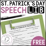 St. Patrick's Day Speech Therapy Activity Speech Libs Work