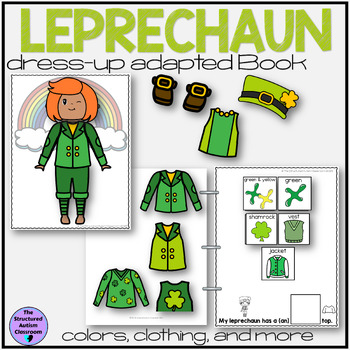 Preview of St. Patrick's Day Adapted Book Leprechaun Dress-Up Speech and Special Education